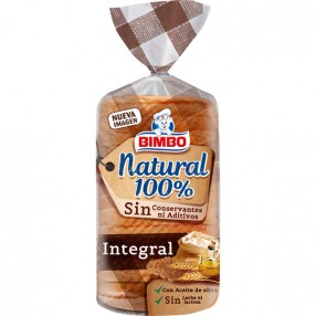 BIMBO pan de molde integral 100 % 450 grs